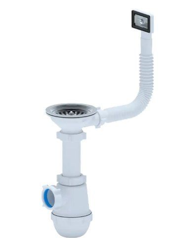 Сифон ANI Plast 3 1/2"*40 для кухонних мийок з переливом (A0145DIYEU) 4138 фото