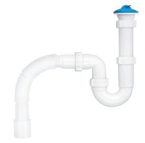 Сифон ANI Plast 1 1/2'*40 з гофротрубою 40*40/50 (D0115EU) 3855 фото